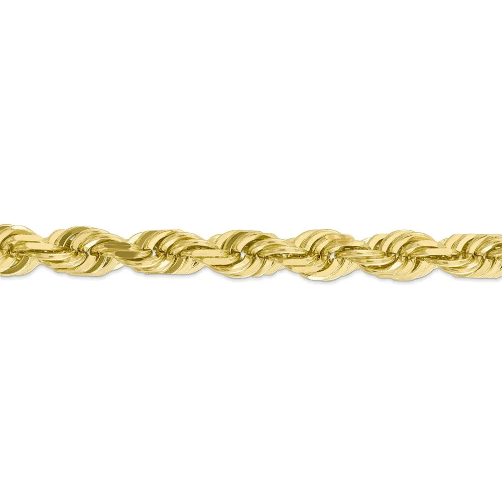 10k 10mm Diamond-cut Rope Chain