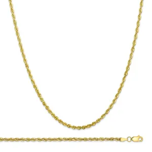 10k 2.75mm D/C Extra-Lite Rope Chain 7 and 18 in Set