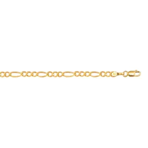 10K Gold 3.7mm Figaro Chain