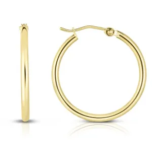 14 Karat Yellow Gold Hoops