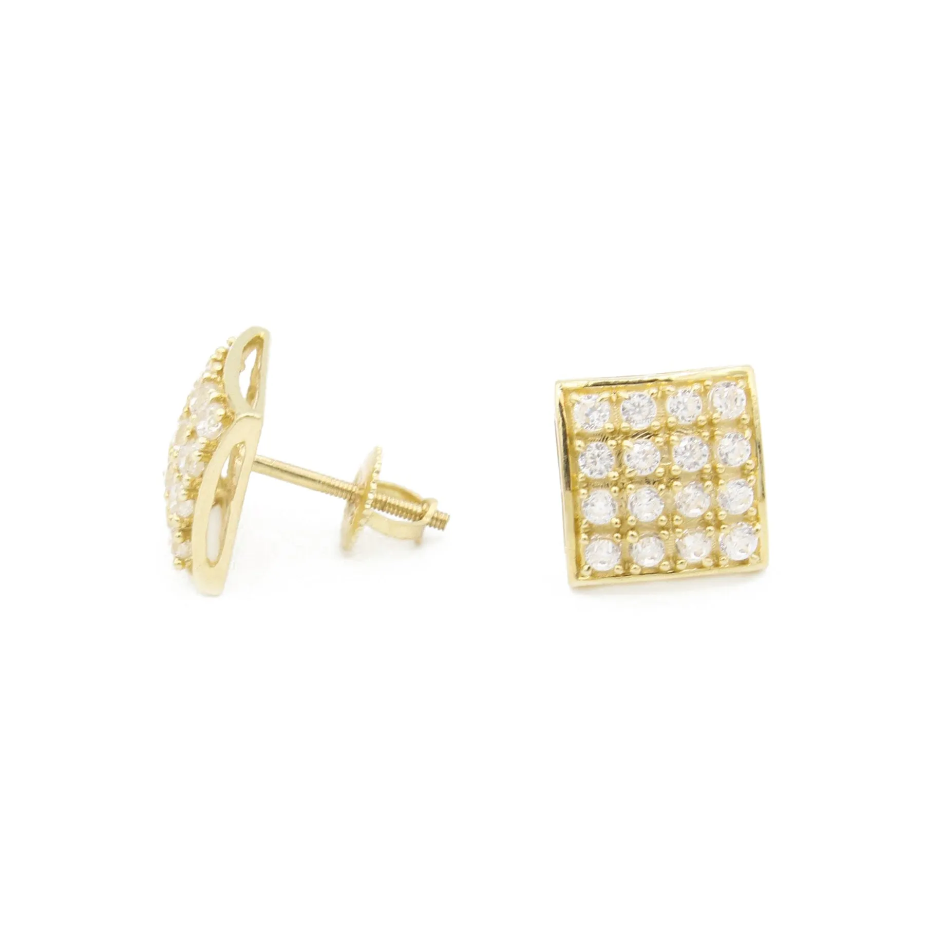 14K CZ (Square) Earrings JTJ™