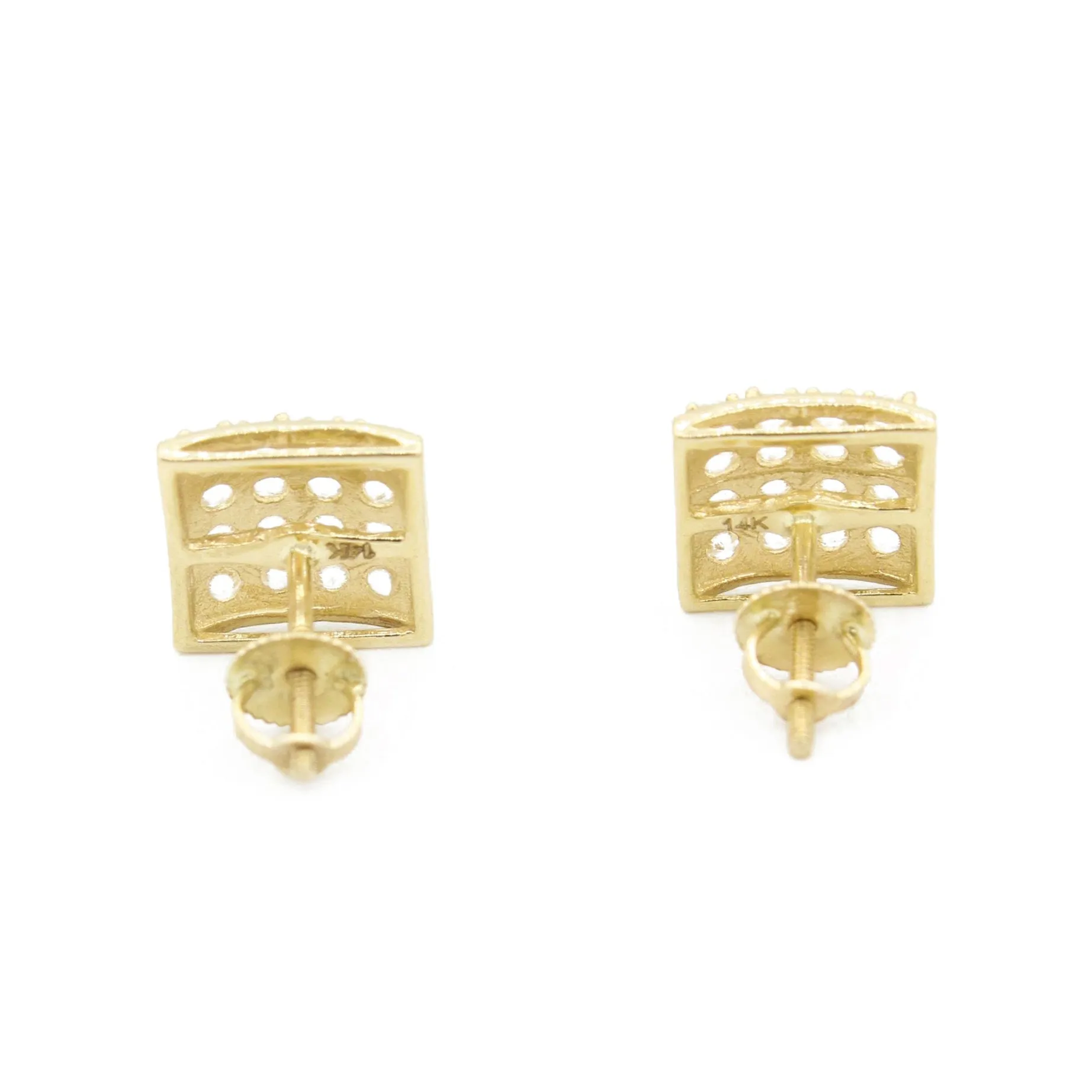 14K CZ (Square) Earrings JTJ™
