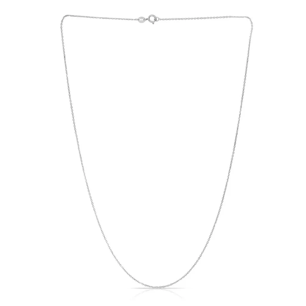 14K Gold 1.1mm Diamond Cut Cable Chain