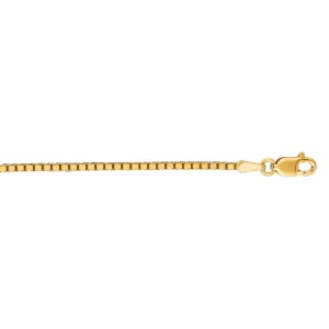 14K Gold 1.4mm Classic Box Chain