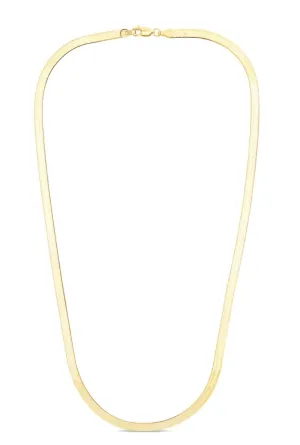 14K Gold 4mm Imperial Herringbone Chain