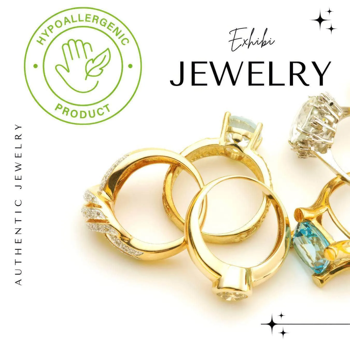 14K Gold Adjustable Two Set Circle Ring