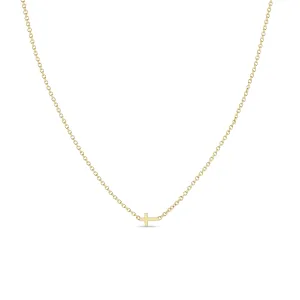 14k Itty Bitty Cross Necklace