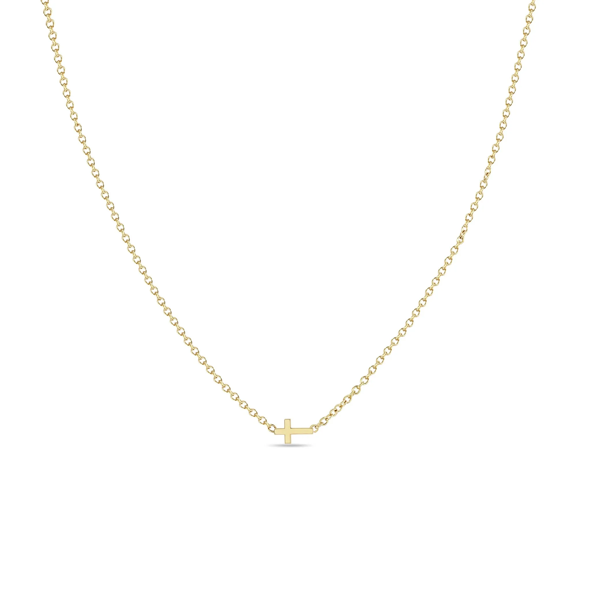 14k Itty Bitty Cross Necklace