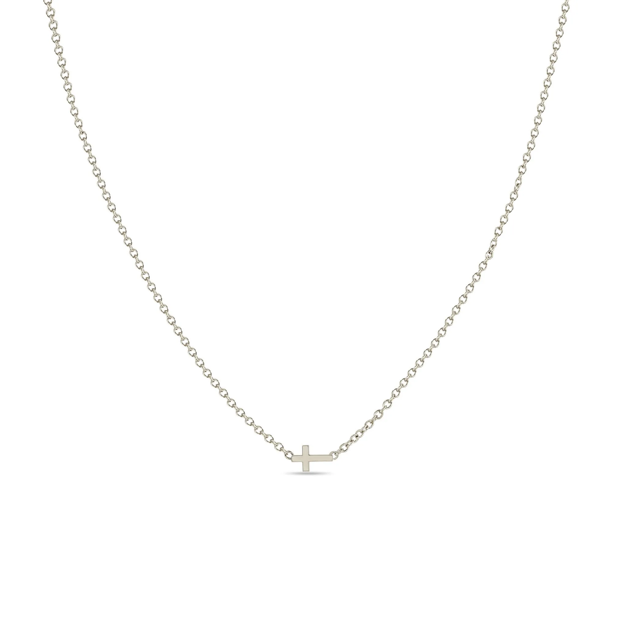 14k Itty Bitty Cross Necklace