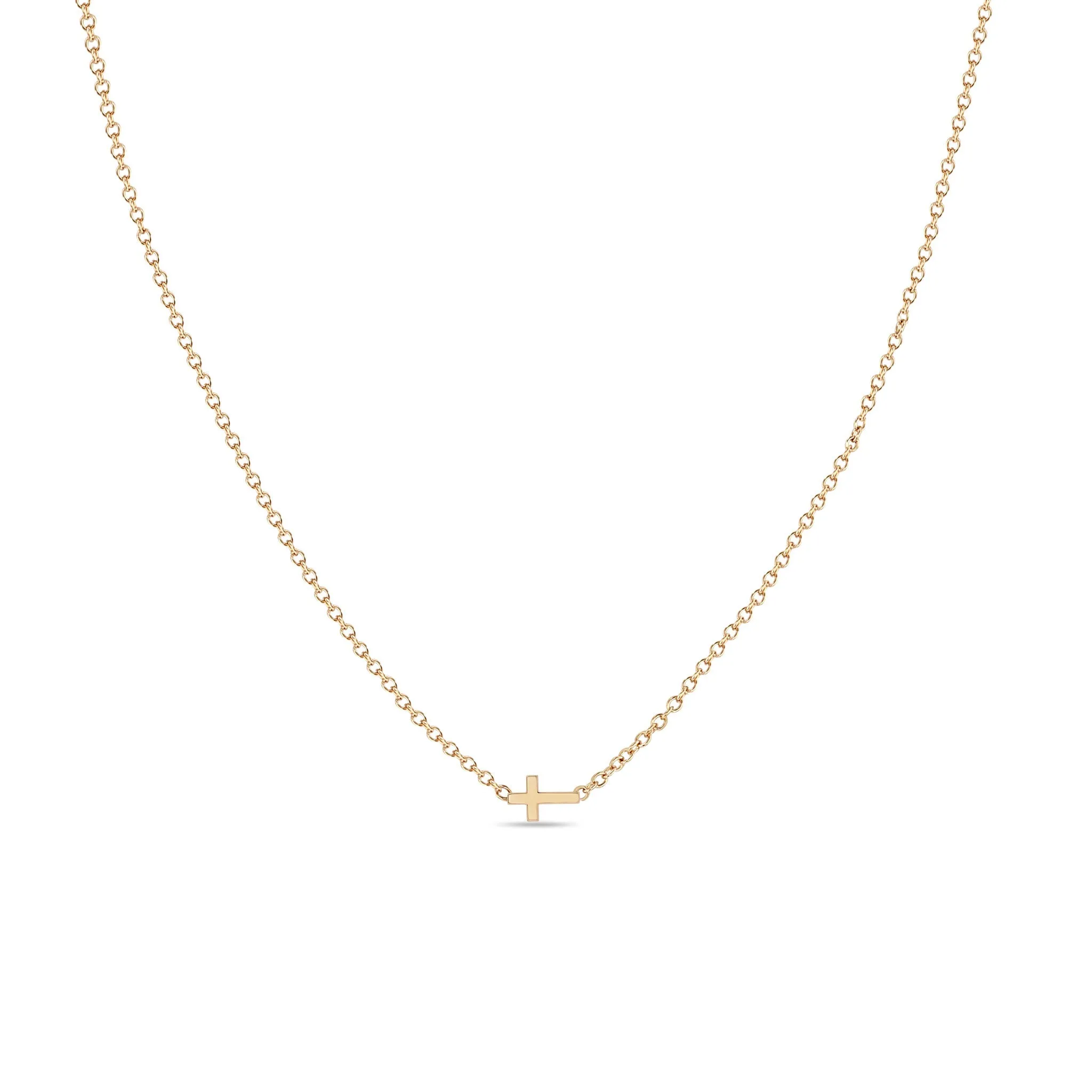 14k Itty Bitty Cross Necklace