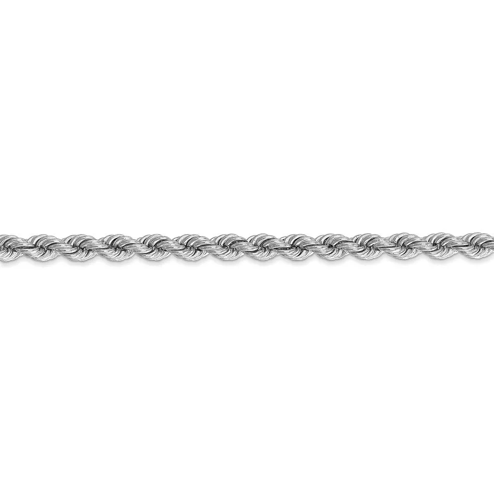 14k White Gold 4.0mm Regular Rope Chain
