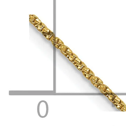 14k Yellow Gold .9 mm D.C Twisted Box Chain