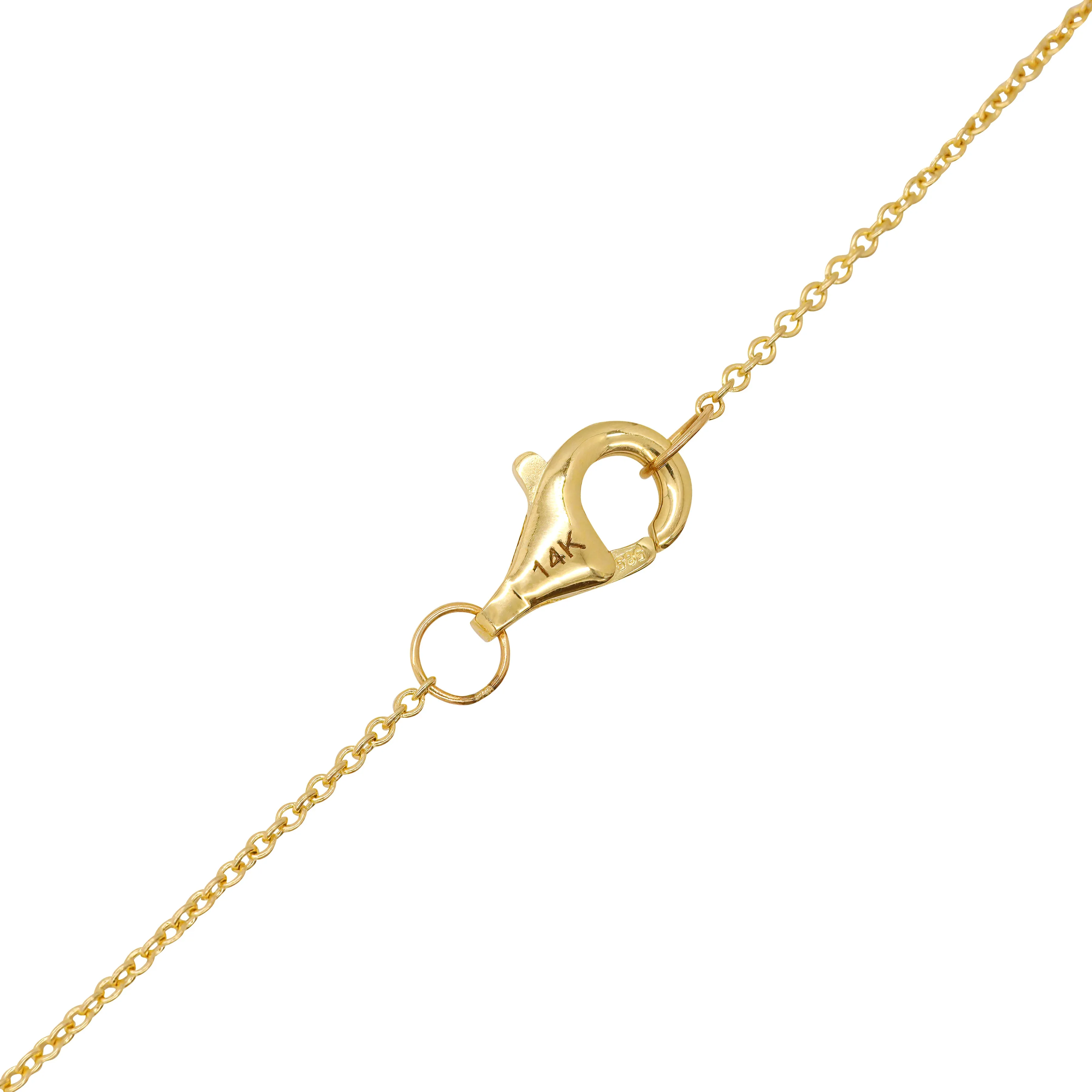 14k Yellow Gold Diamond Mini Cross Necklace