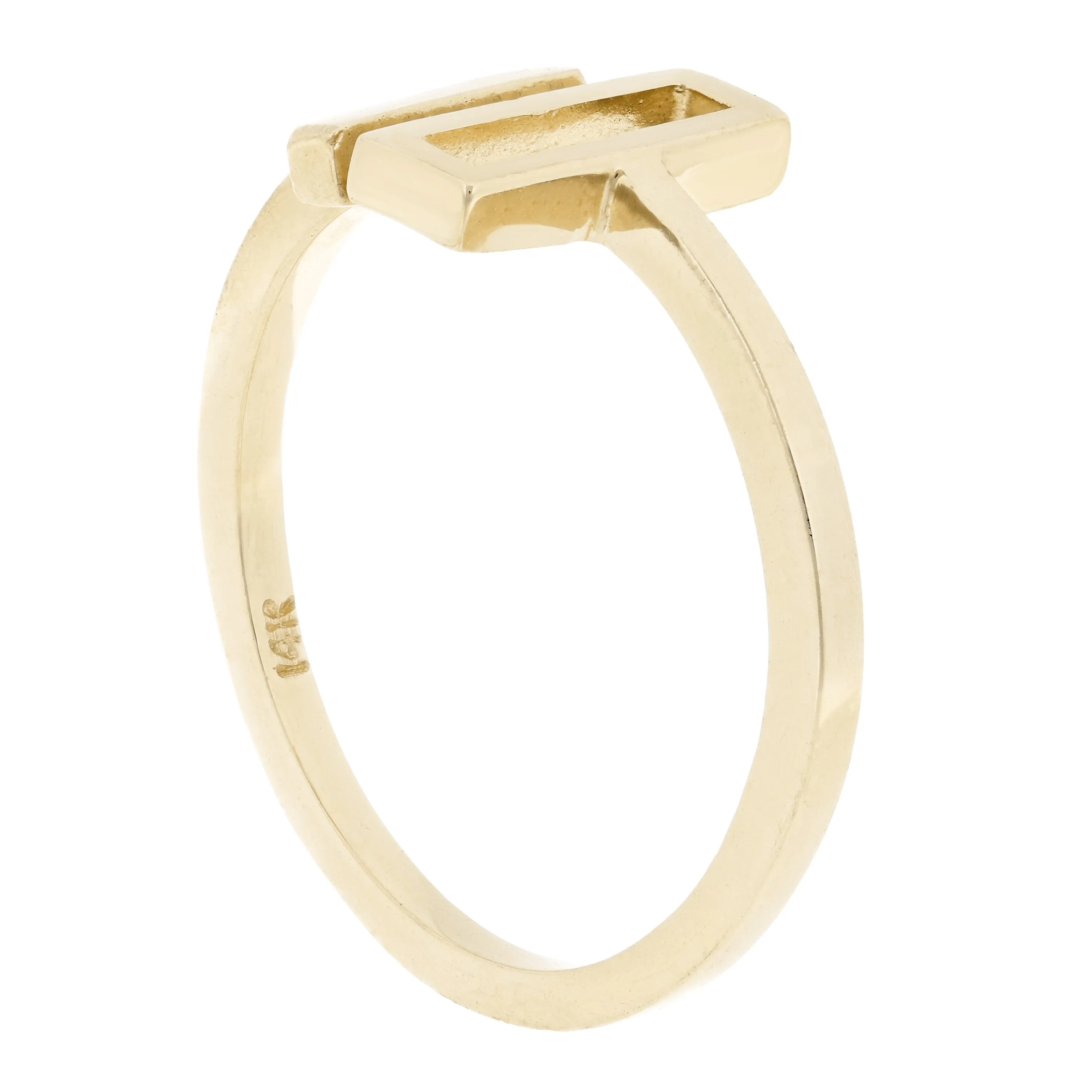 14k Yellow Gold Double Open Bar Ring 2.1 grams Size 6.5