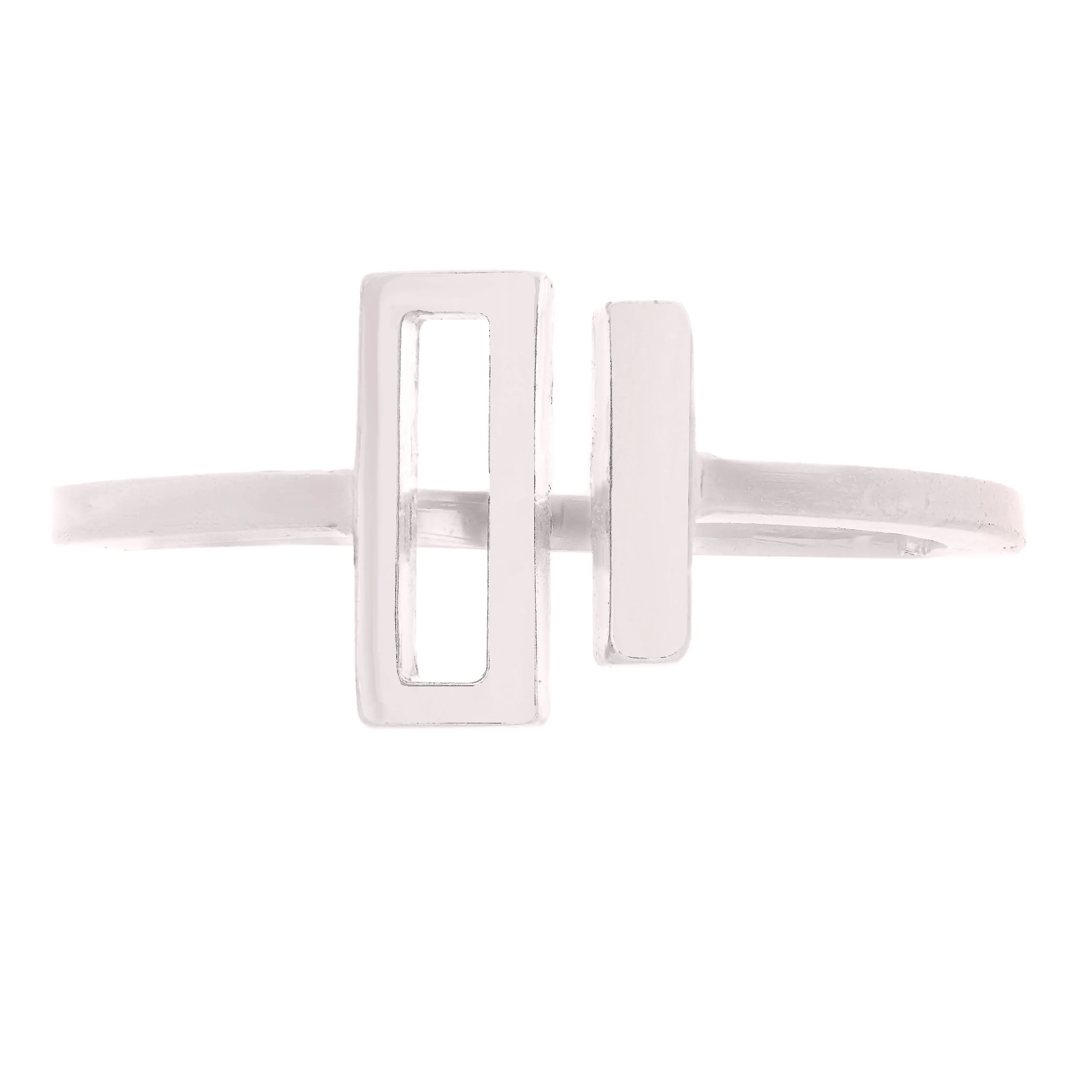 14k Yellow Gold Double Open Bar Ring 2.1 grams Size 6.5