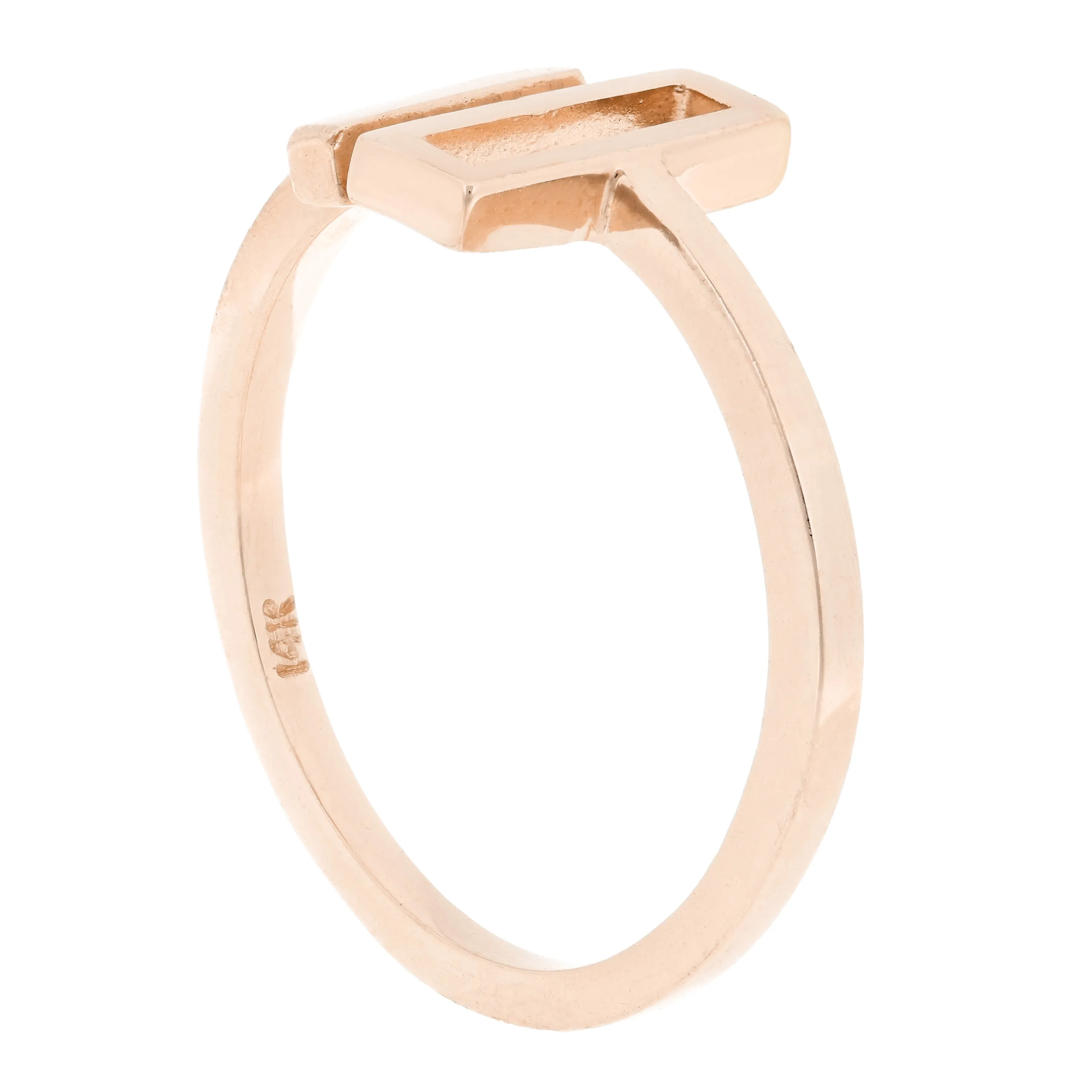 14k Yellow Gold Double Open Bar Ring 2.1 grams Size 6.5