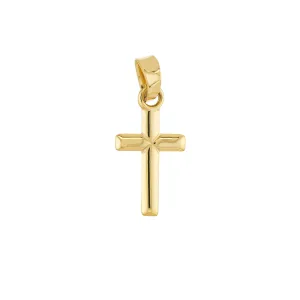 14k Yellow Gold Miniature Cross Pendant