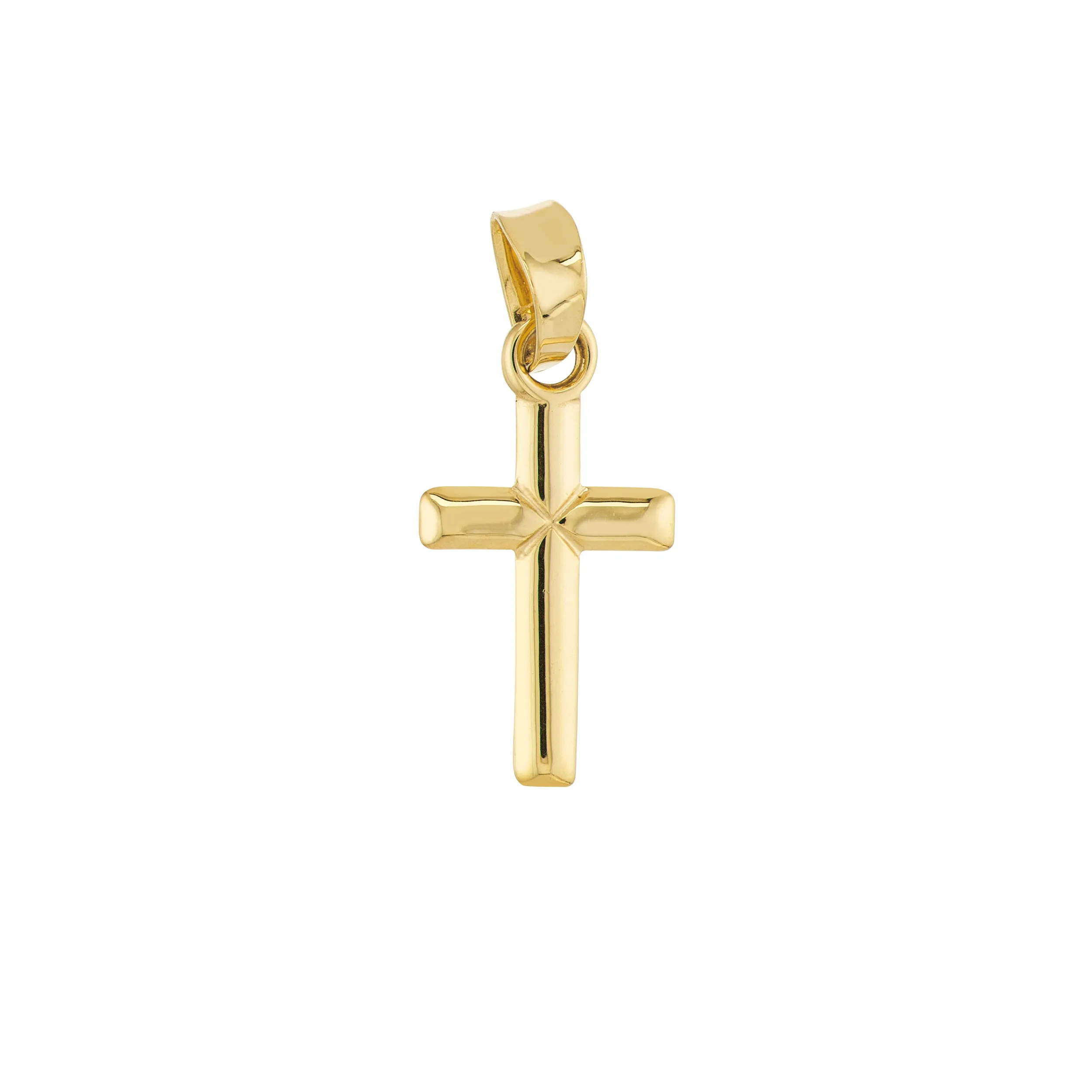 14k Yellow Gold Miniature Cross Pendant