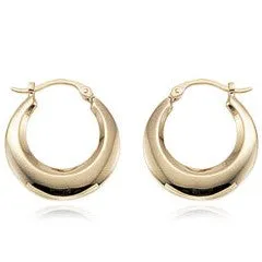 14K Yellow Hoop Earrings