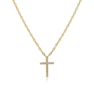 14KY Diamond Cross Necklace