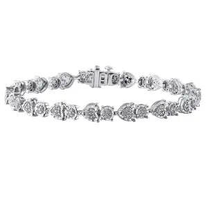 1/6 Cttw Diamond Hoop Earrings in 10K White Gold (0.17 Ct, J-I3)