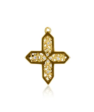 18KY Stained Glass Cross