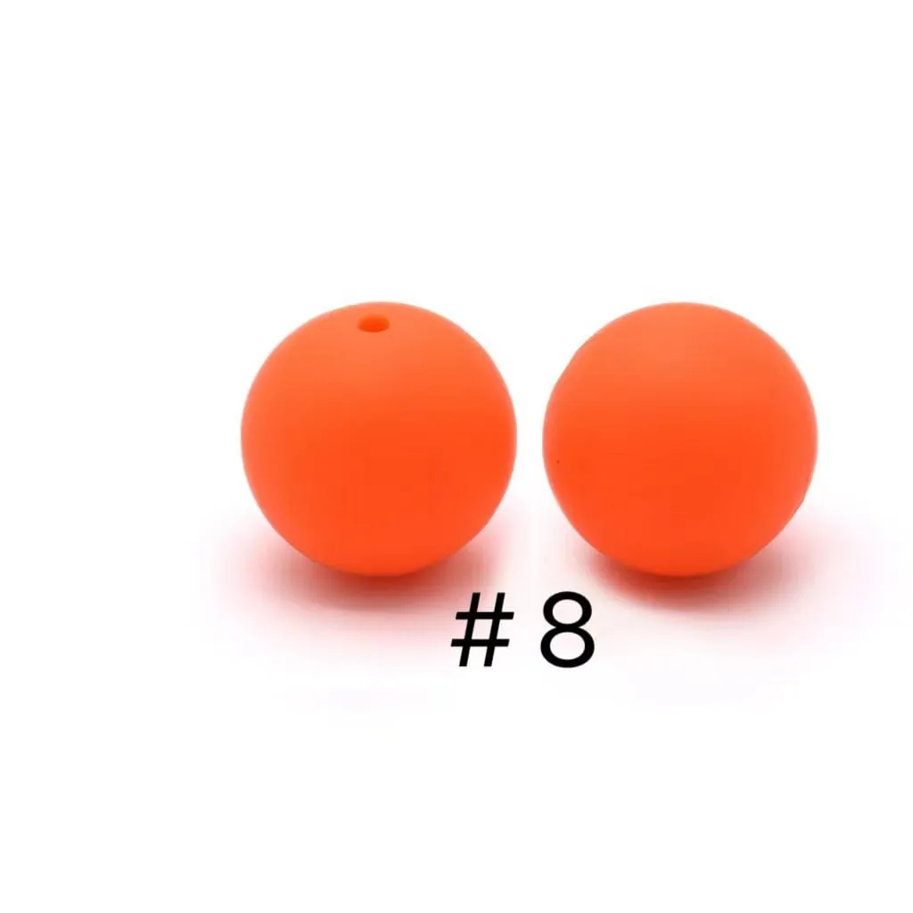 19mm Silicone Beads in Solid Colors, Big Size 19mm, Round Shape, Large