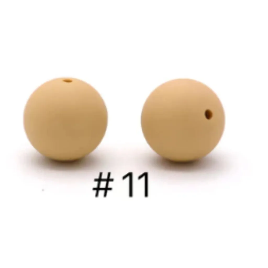 19mm Silicone Beads in Solid Colors, Big Size 19mm, Round Shape, Large