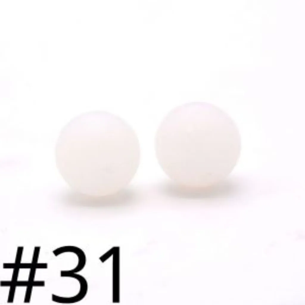 19mm Silicone Beads in Solid Colors, Big Size 19mm, Round Shape, Large