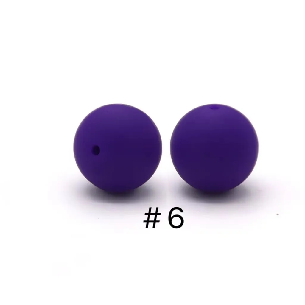 19mm Silicone Beads in Solid Colors, Big Size 19mm, Round Shape, Large
