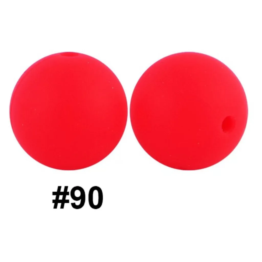 19mm Silicone Beads in Solid Colors, Big Size 19mm, Round Shape, Large