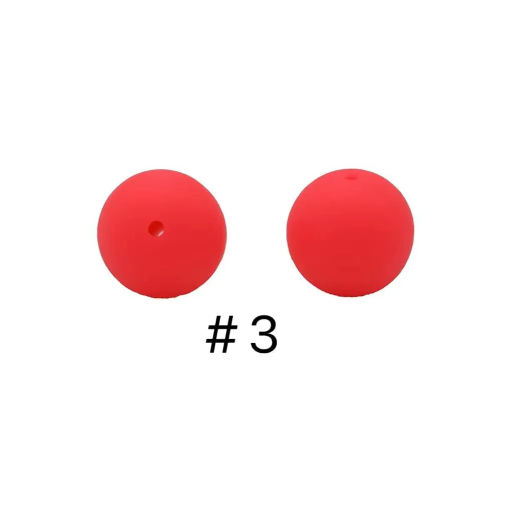 19mm Silicone Beads in Solid Colors, Big Size 19mm, Round Shape, Large