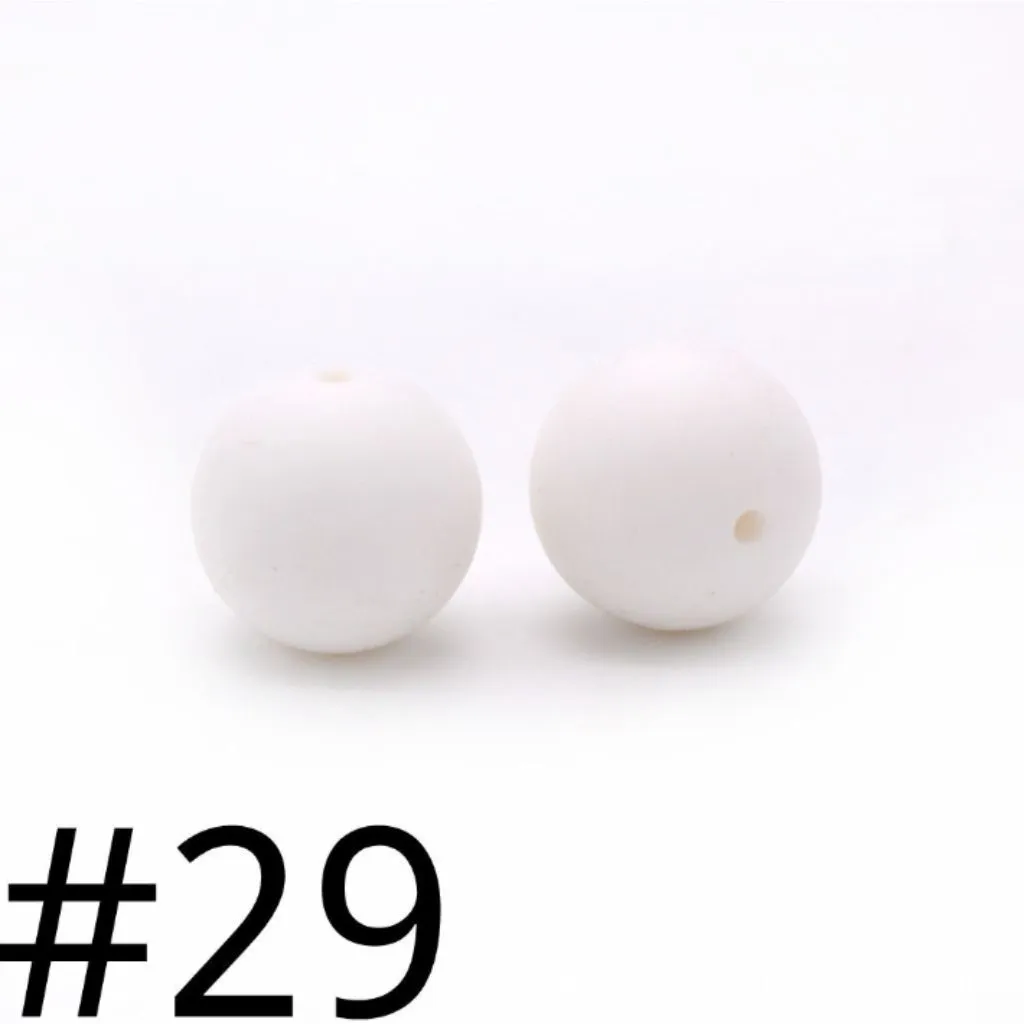 19mm Silicone Beads in Solid Colors, Big Size 19mm, Round Shape, Large
