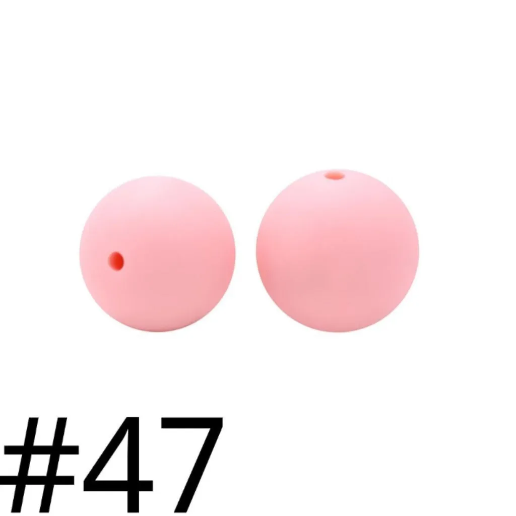 19mm Silicone Beads in Solid Colors, Big Size 19mm, Round Shape, Large