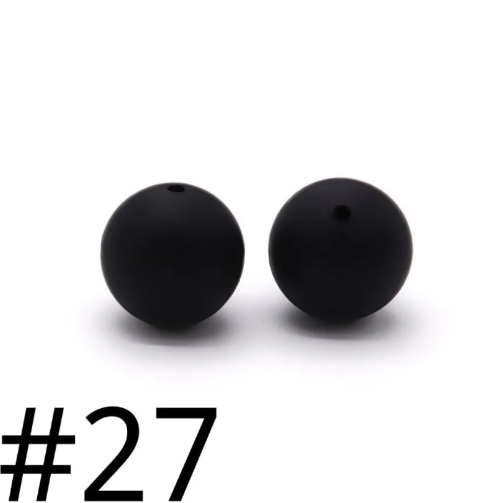 19mm Silicone Beads in Solid Colors, Big Size 19mm, Round Shape, Large