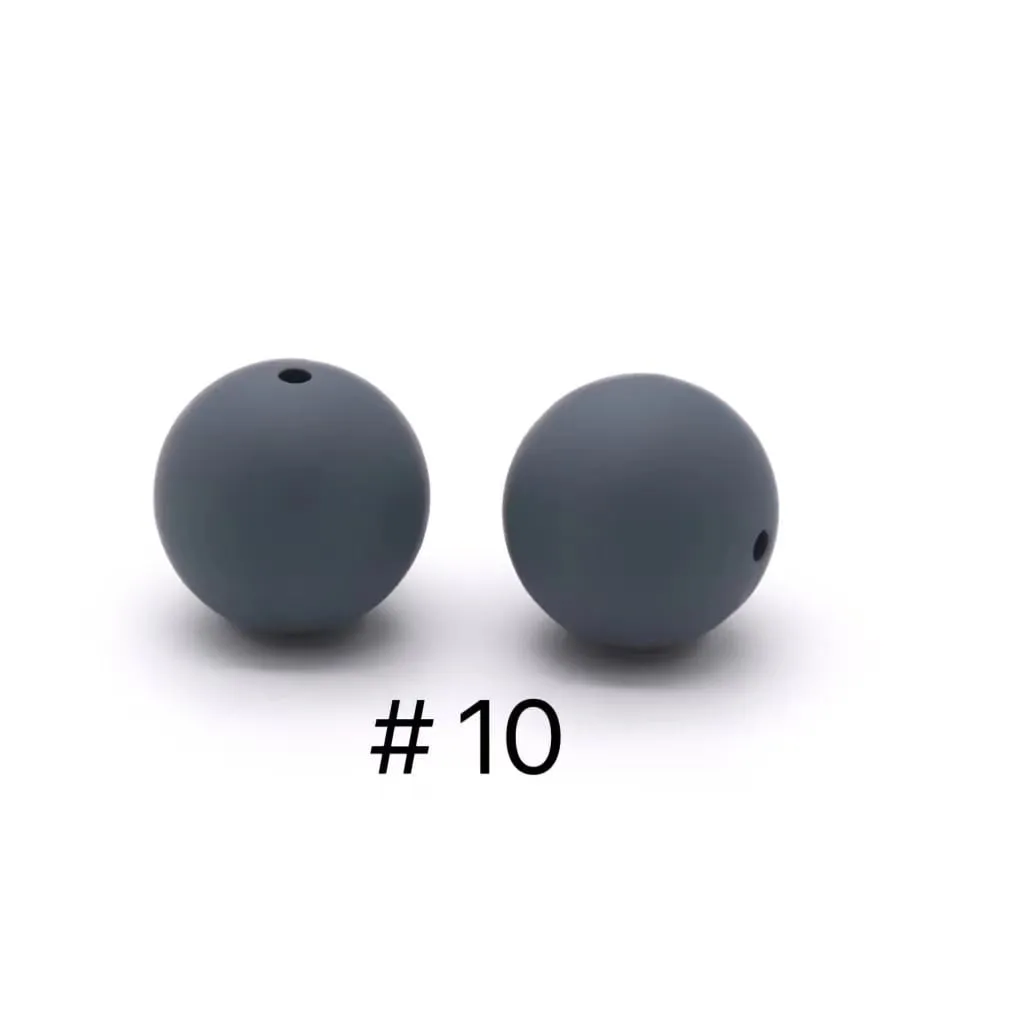 19mm Silicone Beads in Solid Colors, Big Size 19mm, Round Shape, Large