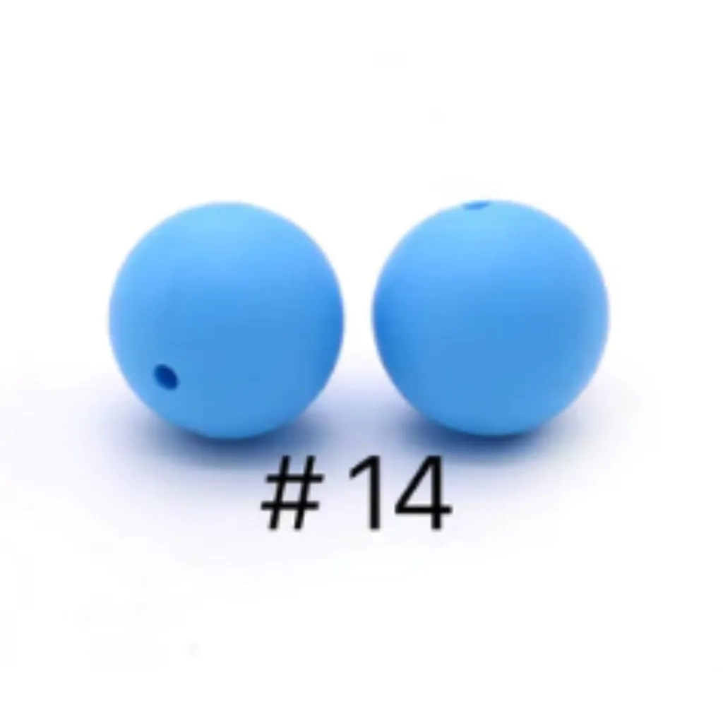 19mm Silicone Beads in Solid Colors, Big Size 19mm, Round Shape, Large