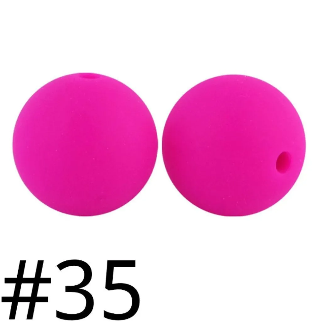 19mm Silicone Beads in Solid Colors, Big Size 19mm, Round Shape, Large