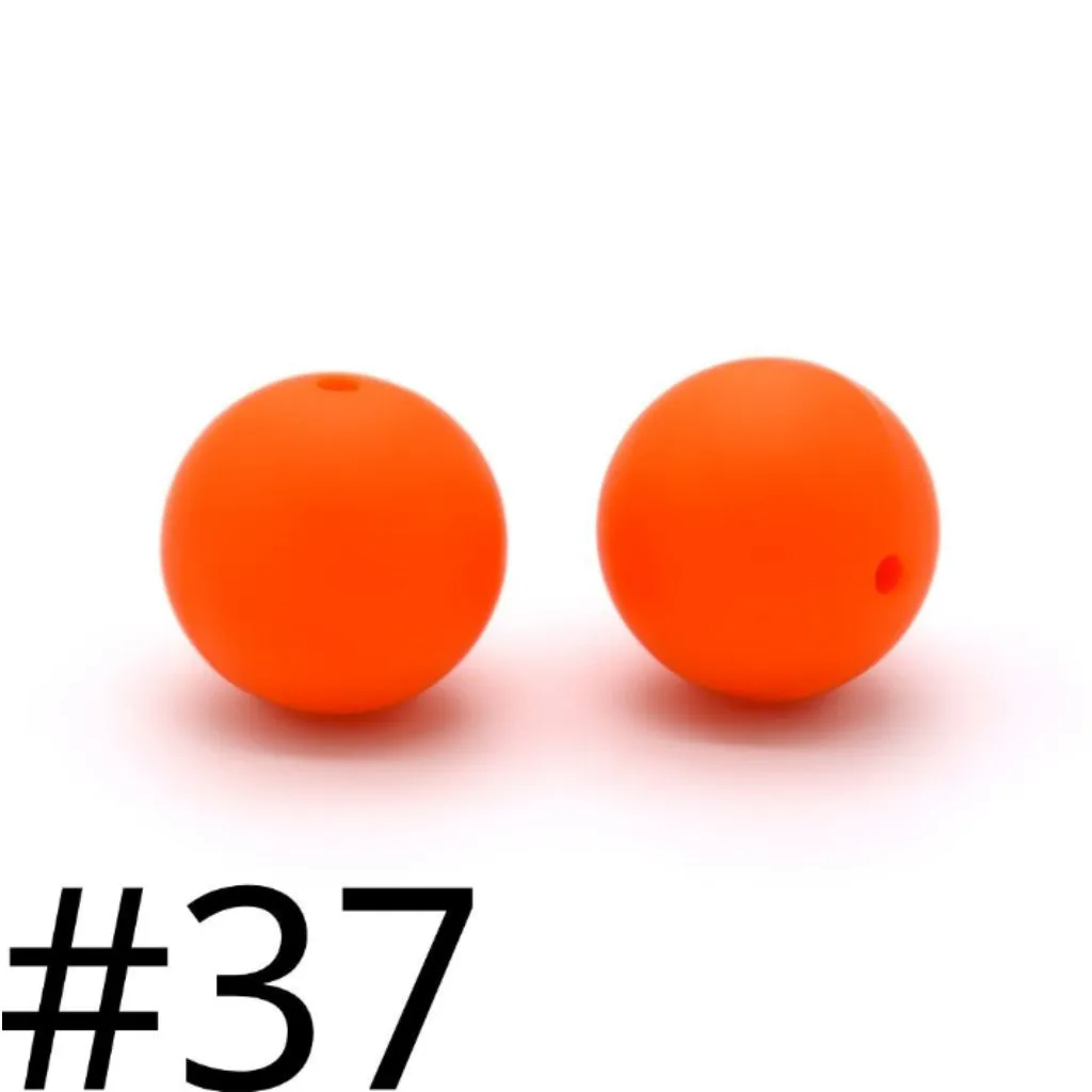 19mm Silicone Beads in Solid Colors, Big Size 19mm, Round Shape, Large