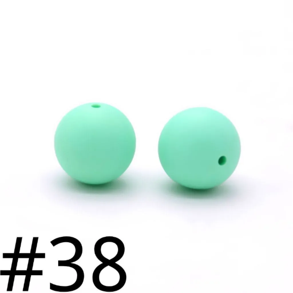 19mm Silicone Beads in Solid Colors, Big Size 19mm, Round Shape, Large