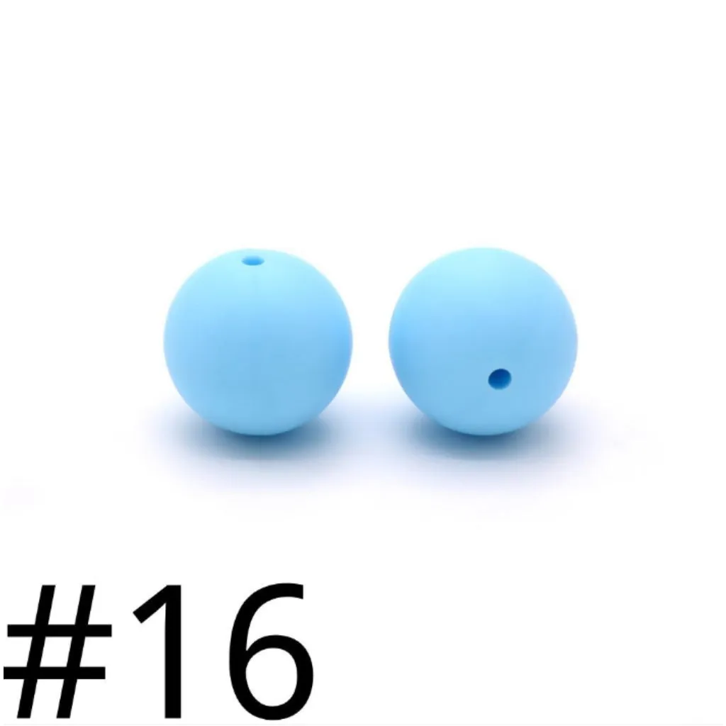 19mm Silicone Beads in Solid Colors, Big Size 19mm, Round Shape, Large