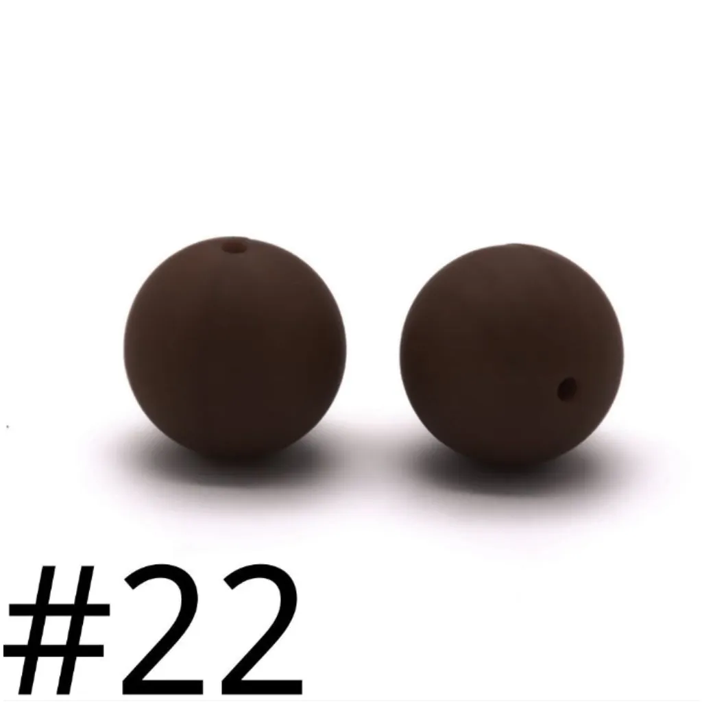 19mm Silicone Beads in Solid Colors, Big Size 19mm, Round Shape, Large