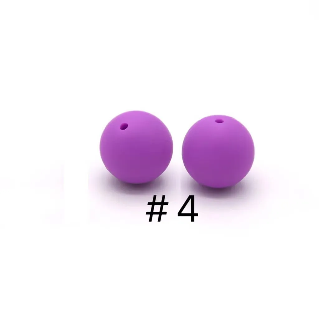 19mm Silicone Beads in Solid Colors, Big Size 19mm, Round Shape, Large