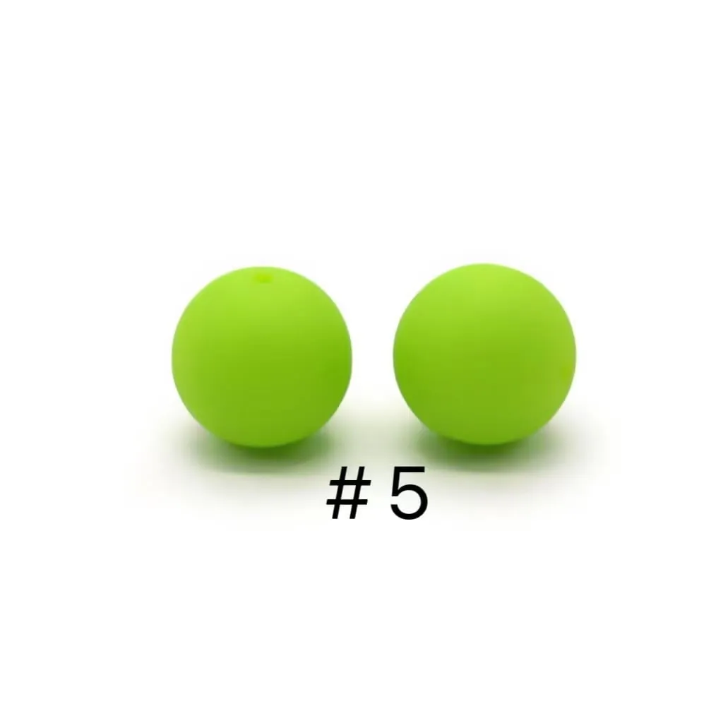 19mm Silicone Beads in Solid Colors, Big Size 19mm, Round Shape, Large