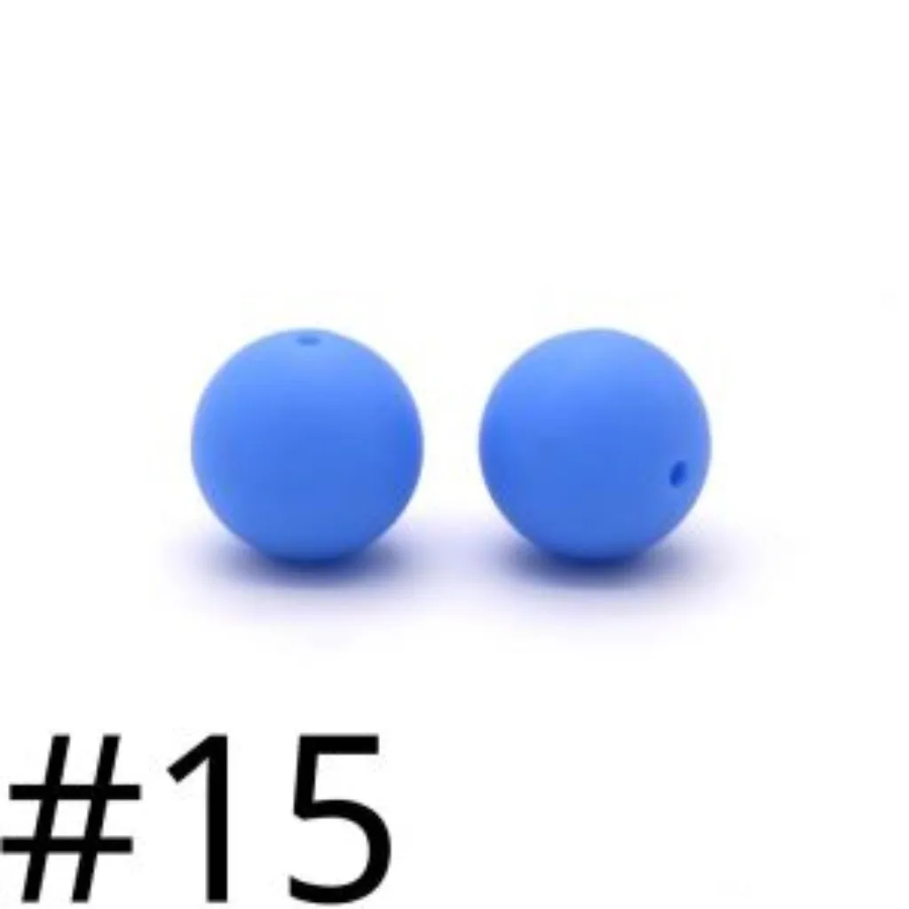 19mm Silicone Beads in Solid Colors, Big Size 19mm, Round Shape, Large