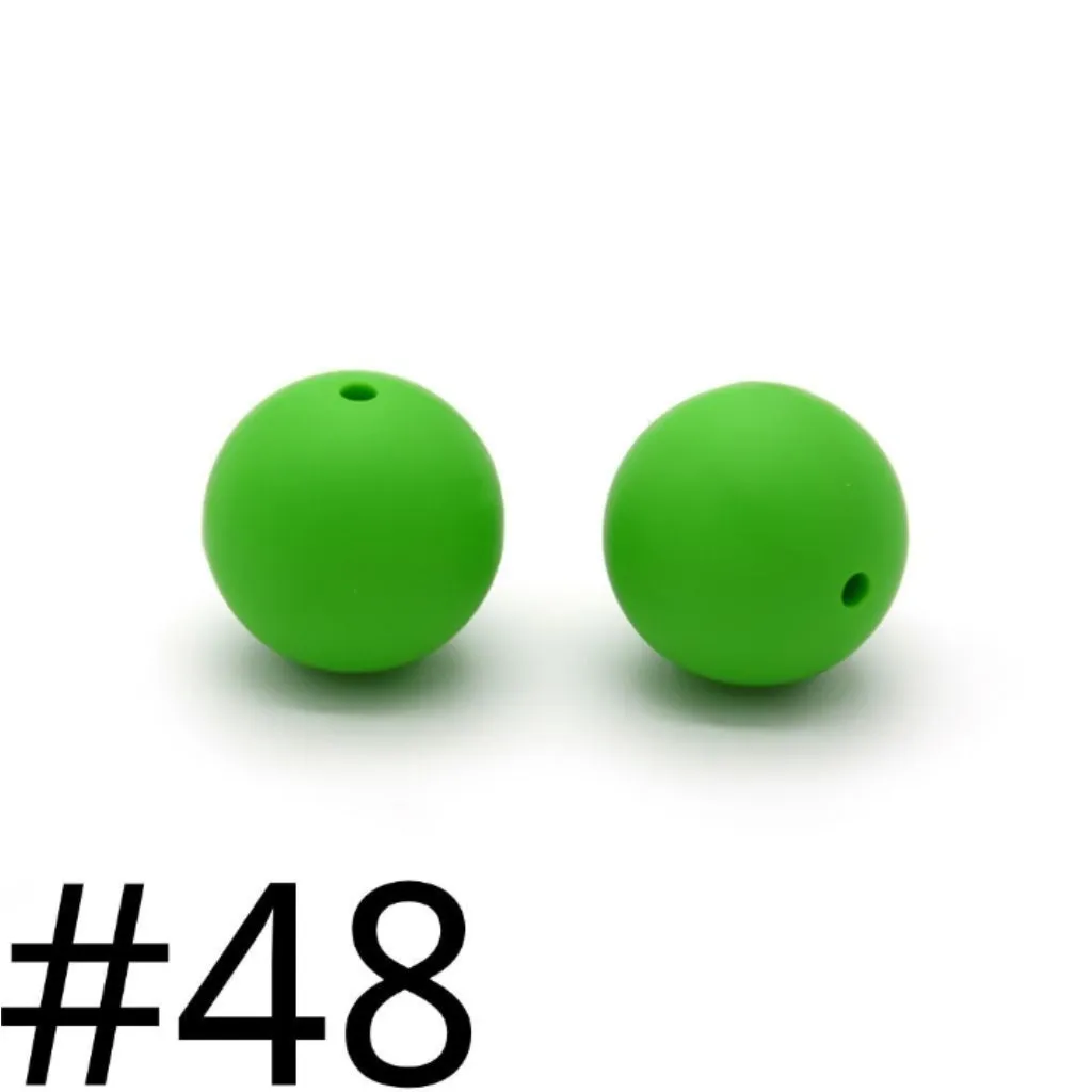 19mm Silicone Beads in Solid Colors, Big Size 19mm, Round Shape, Large