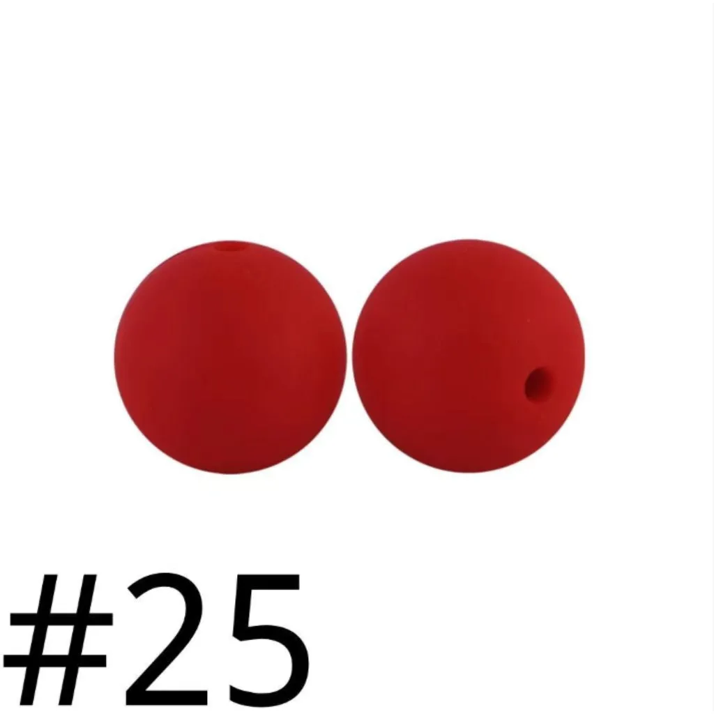 19mm Silicone Beads in Solid Colors, Big Size 19mm, Round Shape, Large
