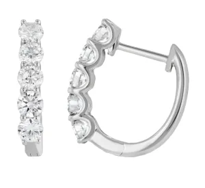 1ctw Lab Grown Diamond Hoop Earrings