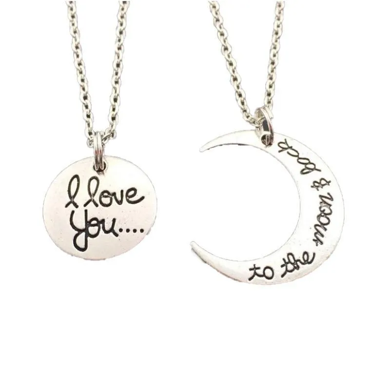 2 Piece Moon and Sun Moon Couple's Necklace