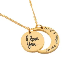 2 Piece Moon and Sun Moon Couple's Necklace